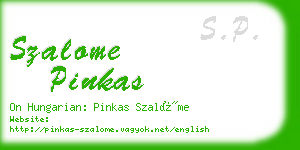 szalome pinkas business card